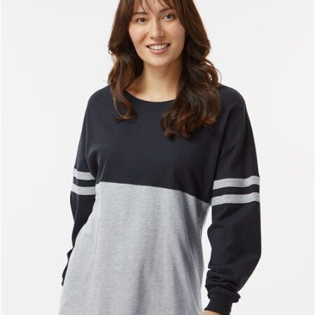 Women's Pom Pom Long Sleeve Jersey T-Shirt
