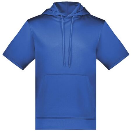 Unisex Fleece Short Sleeve Hooded Pullover