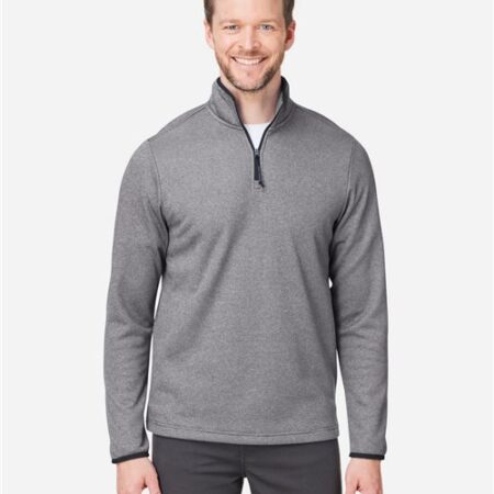 Men's Venture Heathered Stripe Quarter-Zip Pullover