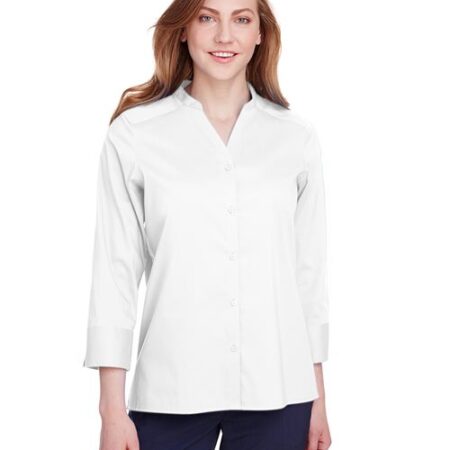 Women's Crown Collection® Stretch Broadcloth Three-Quarter Sleeve Blouse