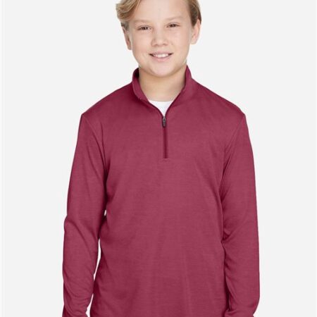Youth Zone Sonic Heather Performance Quarter-Zip Pullover