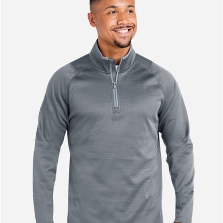 Men's Waffle Fleece Quarter-Zip Pullover