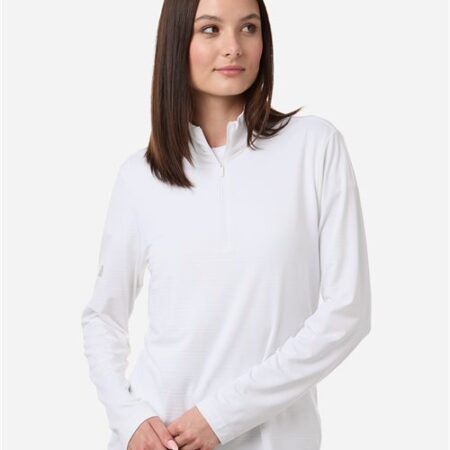 Women's Textured Stripe Quarter-Zip Pullover