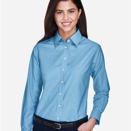 Women's Stain-Release Short Sleeve Oxford Shirt