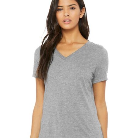 Women's Relaxed Heather CVC V-Neck Tee