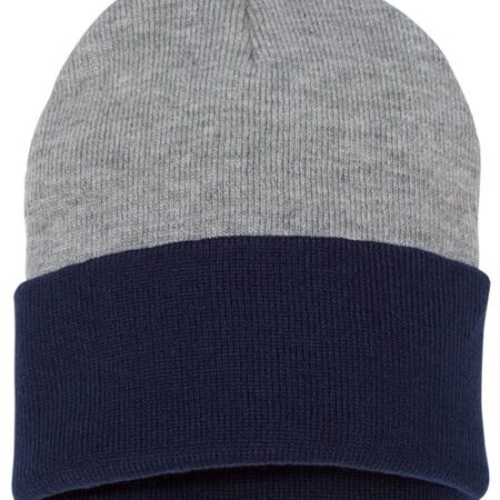 12" Color Blocked Cuffed Beanie