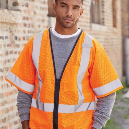 Unisex Economy Single Pocket Zipper Vest