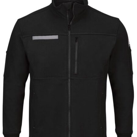 Men's Zip Front Fleece Jacket-Cotton /Spandex Blend