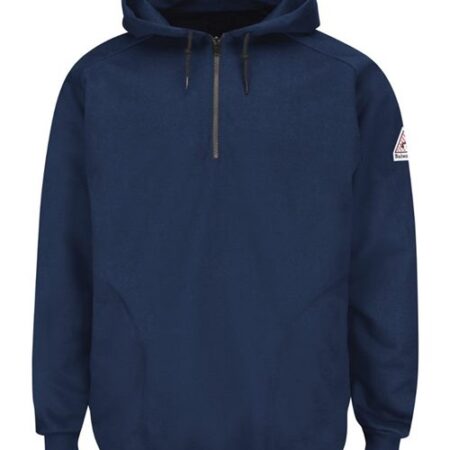 Men's Tall Flame Resistant Quarter-Zip Hooded Sweatshirt