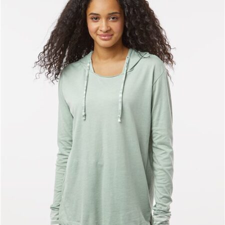 Women's Heathered Jersey Hooded Tunic