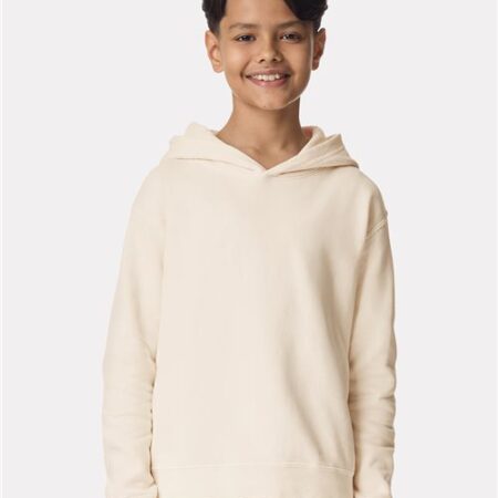 Youth Garment-Dyed Lightweight Fleece Hooded Sweatshirt
