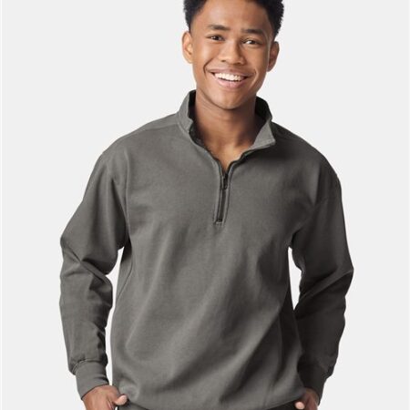 Unisex Garment-Dyed Quarter-Zip Sweatshirt