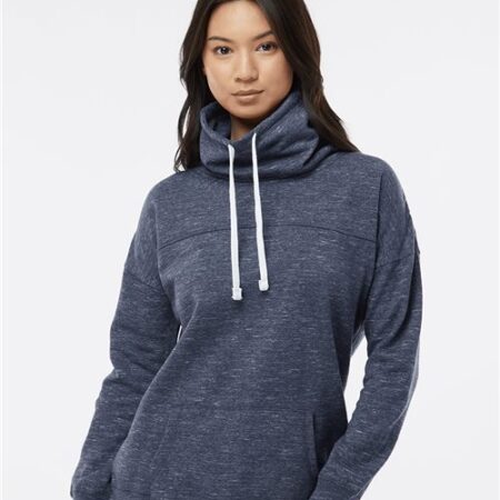 Women’s Mélange Fleece Cowl Neck Sweatshirt